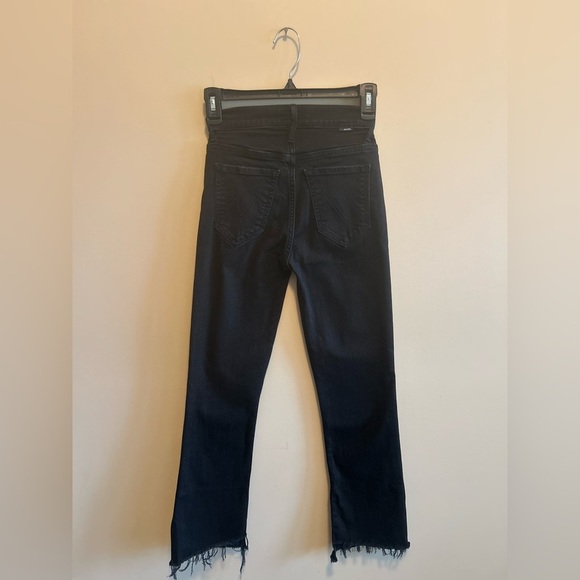 MOTHER | Insider Crop Two Step Fray, Black Wash, Women’s Size 24 - Picture 9 of 11
